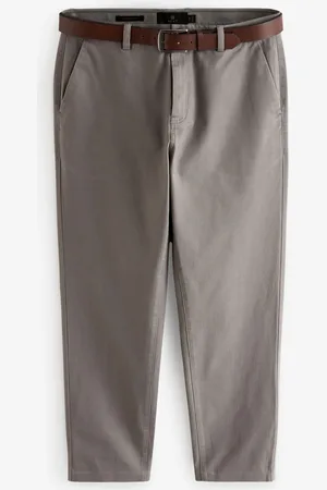 Next Slim Fit Belted Soft Touch Chino Trousers