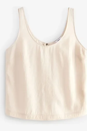 Next Ecru Sleeveless Scoop Cami Top