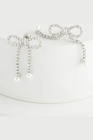 Next Tone Sparkle Bow Earrings