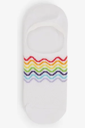 Next /Rainbow High Cut Invisible Trainer Socks 4 Pack