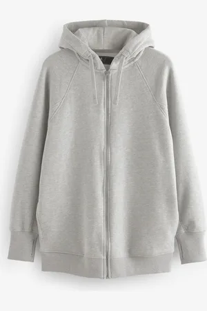 Next Active Soft Touch Longline Zip Up Hoodie