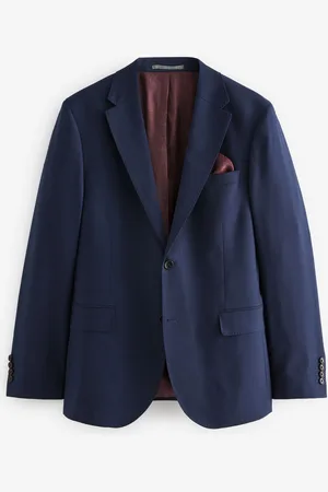 Next Bright Slim Fit Signature Tollegno Italian Wool Textured Suit Jacket