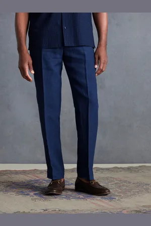 Next Slim Fit Signature Leomaster 100% Linen Suit: Trousers
