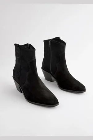 Next Standard/Wide Fit Forever Comfort Leather Ankle Cowboy Boots