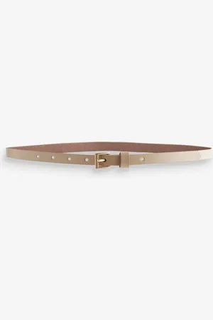 Next Bone Skinny Leather Belt