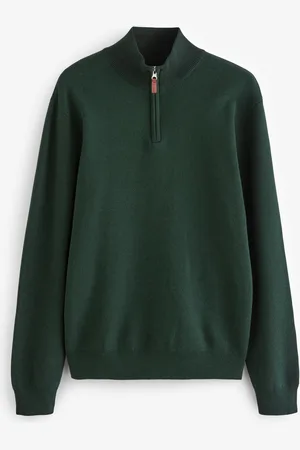 Next Forest Plain Regular Fit 100% Cotton Premium Quarter Zip Jumper