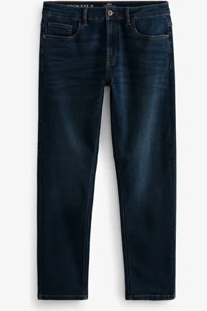 Next Mid Indigo Straight Fit Motionflex Jeans