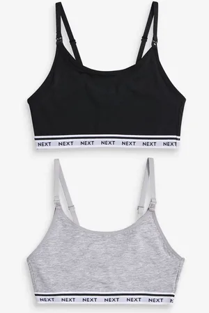 Next /Grey Maternity Nursing Crop Ultimate Comfort Tops 2 Pack