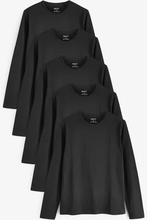 Next Long Sleeve 100% Cotton Layering T-Shirts 5 Pack