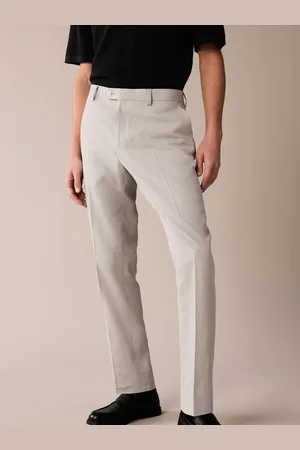 Next Light Slim Fit Linen Blend Suit Trousers