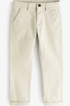 Next Ecru Regular Fit Stretch Chino Trousers (3-17yrs)