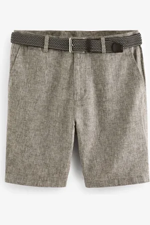 Next Linen Cotton Chino Shorts with Belt Included