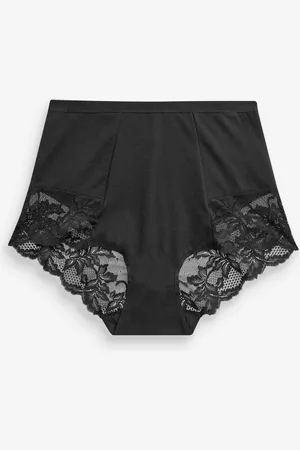 Next /White Cotton Tummy Control Shaping Lace Back Knickers 2 Pack