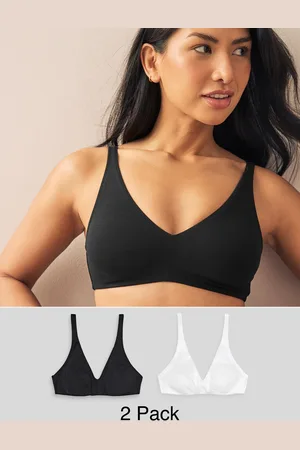 Next /White Non Pad Non Wire Ultimate Comfort Cotton Blend Bras 2 Pack A-E