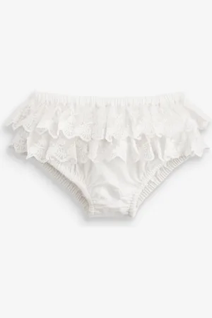 Next Lace Frill Baby 100% Cotton Knickers (0mths-2yrs)
