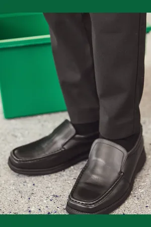 Next Standard Fit (F) School Leather Loafer Shoes