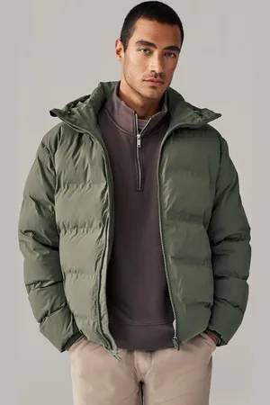 Next Khaki Regular Length Shower Resistant Hooded Puffer Coat