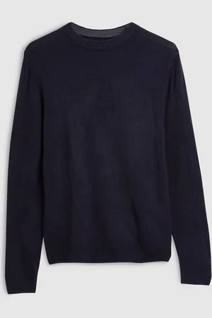 Next Blue Crew Neck Regular Soft Touch Knit Jumper