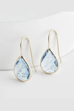 Next Gold Tone Teardrop Stone Earrings
