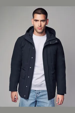 Next Blue Borg Lined Shower Resistant Hooded Parka Jacket