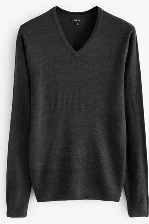 Next Dark V-Neck Regular Soft Touch Knit Jumper