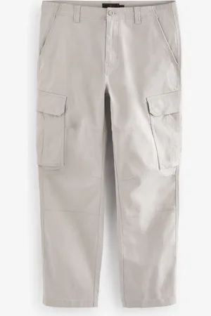 Next Light Straight Fit Cotton Stretch Cargo Trousers
