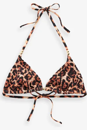 Next Leopard Print Shirred Triangle Bikini