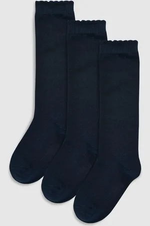 Next Grey 3 Pack Cotton Rich Knee High School Socks