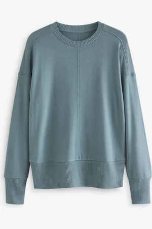 Next Teal Soft Touch Cosy Seam Crew Neck Jumper