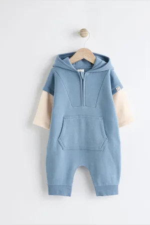 Next Sweat Hooded Baby Romper