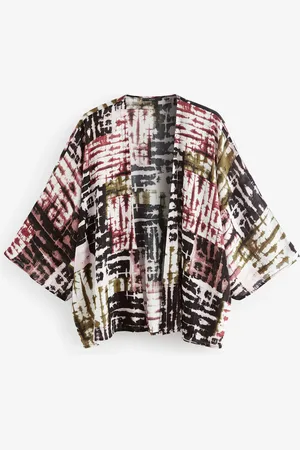 Next Grunge Tie Dye Short Kimono Cover-Up