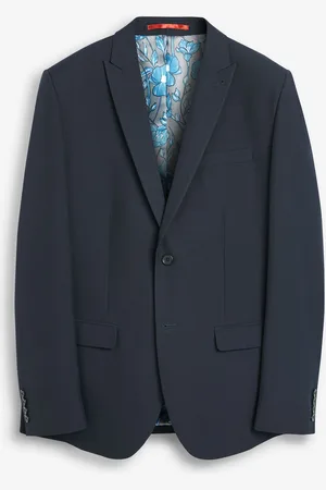Next Blue Regular Fit Two Button Suit Jacket