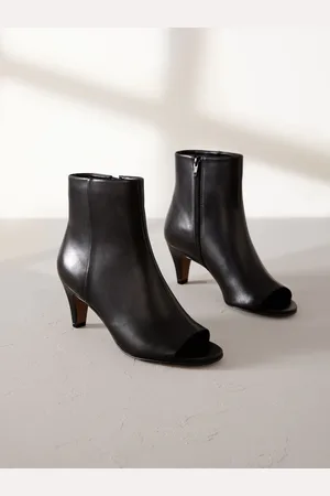 Next Signature Leather Peep Toe Shoe Boots