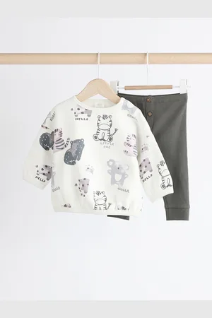 Next & White Animal Baby Top and Leggings Set (0mths-2yrs)