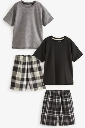 Next Monochrome Check Woven Pyjamas 2 Pack (1.5-16yrs)