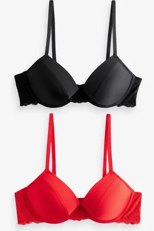 Next Red/ Push Up Pad Plunge Smoothing T-Shirt Bras 2 Pack A-E