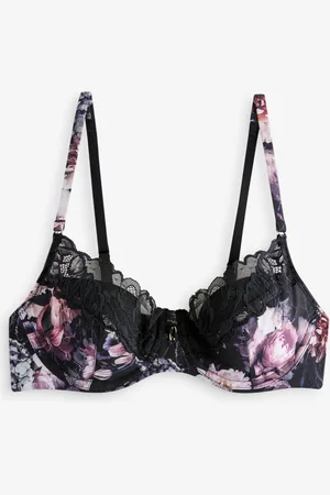 Next Floral Print & Lace Half Pad Balcony Bra A-E