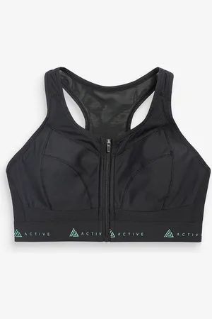 Next Active Sports Zip Front Dry Tech High Impact Bra DD+