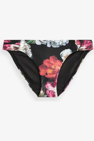 Next /Red Floral High Leg Print Bikini Bottoms