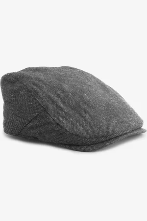 Next Charcoal Wool Blend Flat Cap