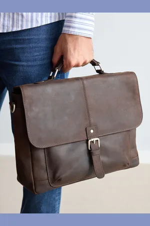 Next Signature Oily Leather Briefcase Bag