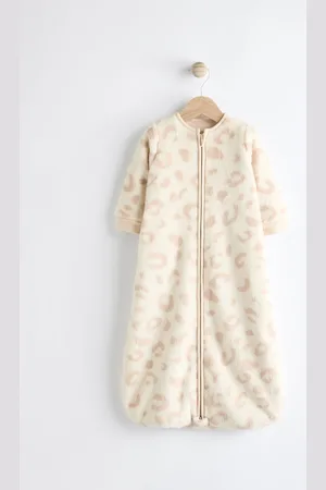 Next Natural Animal Print 2.5 Tog Fleece Long Sleeve Zip Sleep Bag