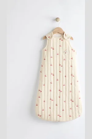 Next Natural Quilted Cherry Baby 2.5 Tog 100% Cotton Sleep Bag