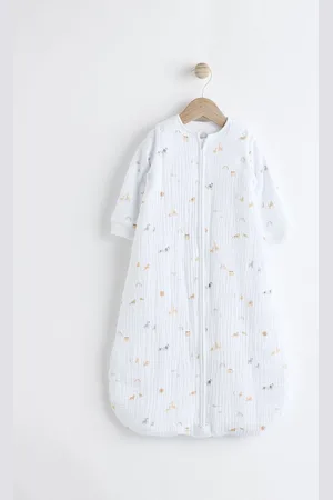 Next Animal Print Muslin 2.5 Tog Detachable Sleeve Baby 100% Cotton Sleep Bag
