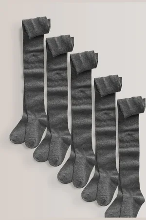Next 5 Pack Cotton Rich School Tights