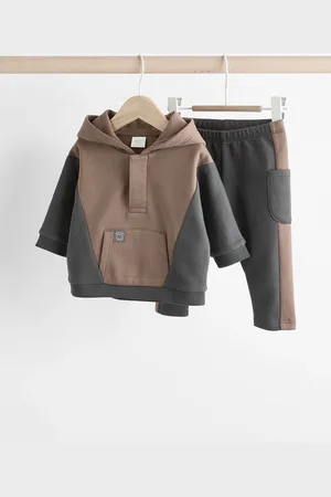 Next Charcoal Baby Hooded Sweatshirt and Joggers Set
