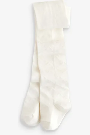 Next Cotton Rich Textured Bow Tights