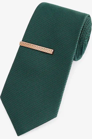 Next Dark Textured Tie And Clip Set