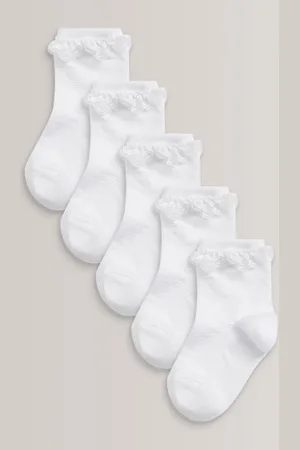 Next 5 Pack Cotton Rich Ruffle Ankle Socks
