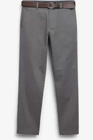 Next Straight Fit Printed Belted Soft Touch Chino Trousers